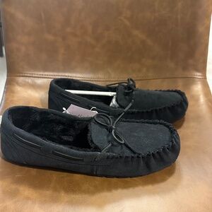 Women’s Bria Moccasin Slippers-Auden-Black